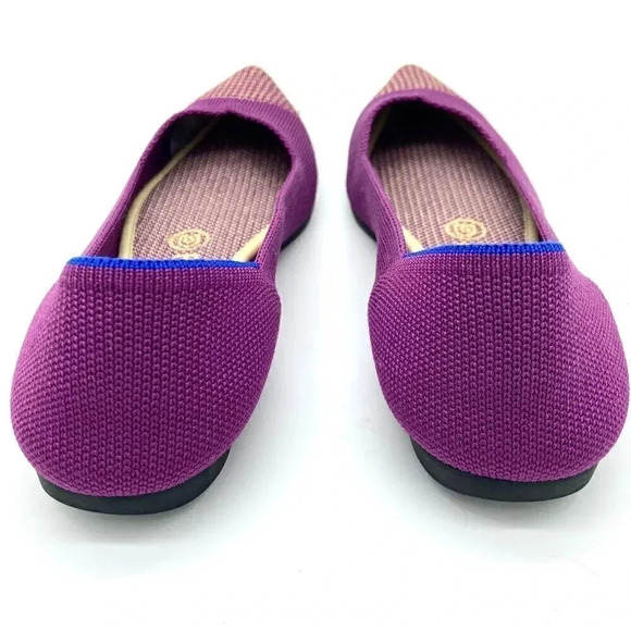 Rothy's The Point Mulberry Rare Retired Slip On Flat Magenta Violet Yellow, W6.5 - Picture 6 of 8